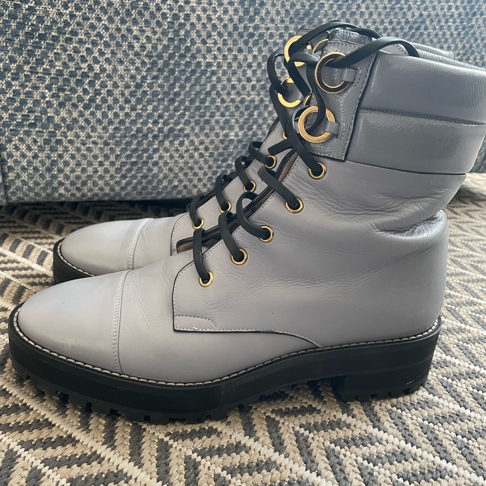 Stuart Weitzman Lexie Boot Dovetail Gray 37 Us 7 - image 5
